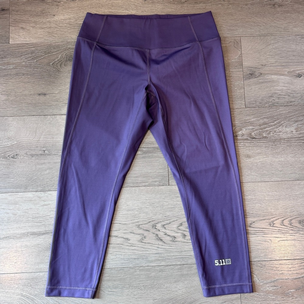 5.11 Tactical PT-R Physical Training Ready Purple Cropped Leggings Womens Medium